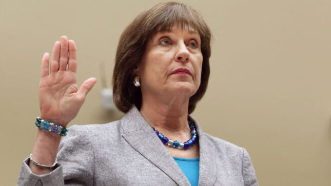 Lois Lerner is sworn in before testifying to the House Oversight and Government Reform Committee May 22, 2013